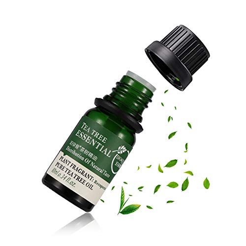 Hilai 1Bottle Naturals Tea Tree Oil Facial Manchas Manchas Tratamiento Serum Curativo y Reparador de Crema Hidratante para la Piel Aceite Esencial para Todo Tipo de Piel (10 ml)