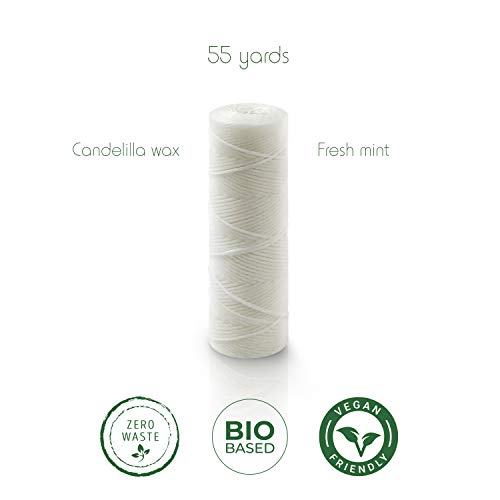Hilo Dental Vegano | Botella + 50m Hilo Dental | Hilo Dental Biodegradable | Bote Dispensador Reutilizable de Acero Inoxidable | Higiene Dental| Bambaw