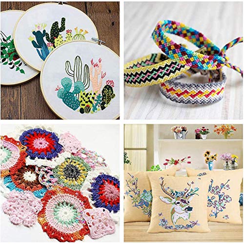 Hilos de Bordar, TOPSEAS 221 Kit de bordado, Hilos de Punto de Cruz,que incluye 100 hilos de colores, 43 Kit de Inicio de Bordado para costura de punto de cruz costura DIY