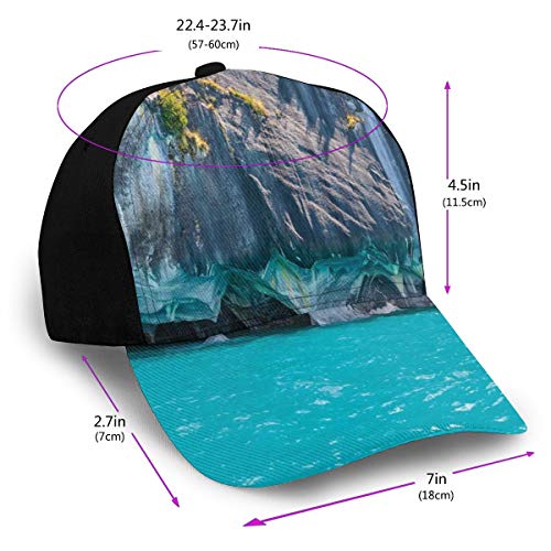 Hip Hop Sun Hat Baseball Cap,Marble Caves of Lake General Carrera Chile South American Natural,For Men&Women