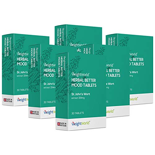 Hipérico Vegano 180 Comprimidos Para Aliviar la Ansiedad, Con Hierba De San Juan Altamente Concentrada 334 mg - Suplemento Natural para el Sueño, Estrés y la Depresión, Con Vitaminas y Minerales