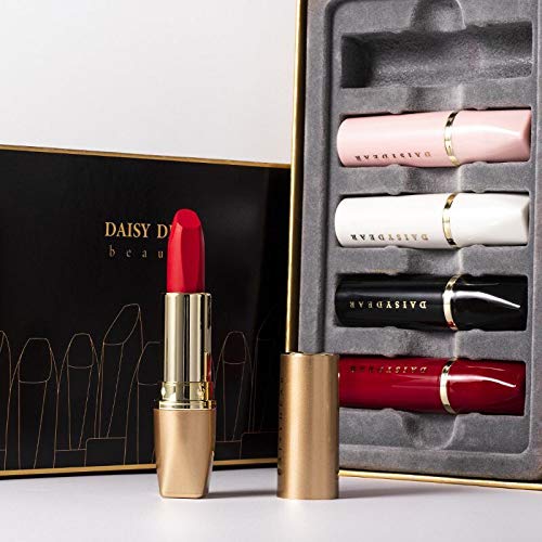 HIROCK Lápiz labial set 5 lápices labiales mate duradero hidratante antiadherente lápiz labial regalo de lápiz labial para novia (5 sticks)