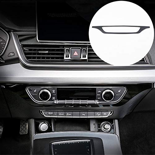 HKPKYK Decoración del aire acondicionado,Para Audi Q5 FY 2018 2019, botones de la perilla de la consola central Marco Calcomanías de decoración Estilo del automóvil Accesorios interiores