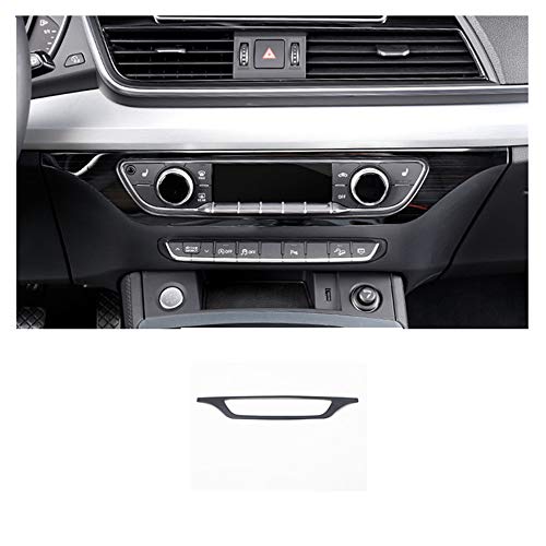 HKPKYK Decoración del aire acondicionado,Para Audi Q5 FY 2018 2019, botones de la perilla de la consola central Marco Calcomanías de decoración Estilo del automóvil Accesorios interiores