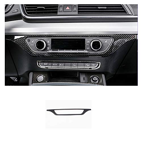 HKPKYK Decoración del aire acondicionado,Para Audi Q5 FY 2018 2019, botones de la perilla de la consola central Marco Calcomanías de decoración Estilo del automóvil Accesorios interiores