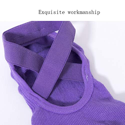 Hkwshop Yoga Deportes Cinco Dedo del pie Separador Calcetines, Pilates Yoga Ballet Calcetines con apretones de Correas pegajosa (2pack) (Color : B)