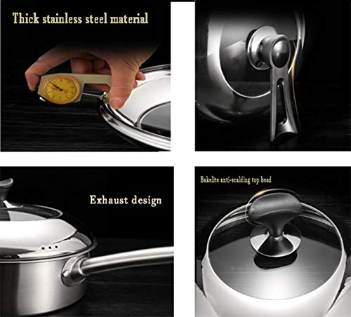 HLLXX Tapa Universal, Tapa de Cristal Inoxidable, Tapa Redonda en Diferentes Tamaños, con asa Estable, Adecuado para macetas de 16-36 cm de diámetrotop Bead type-36cm
