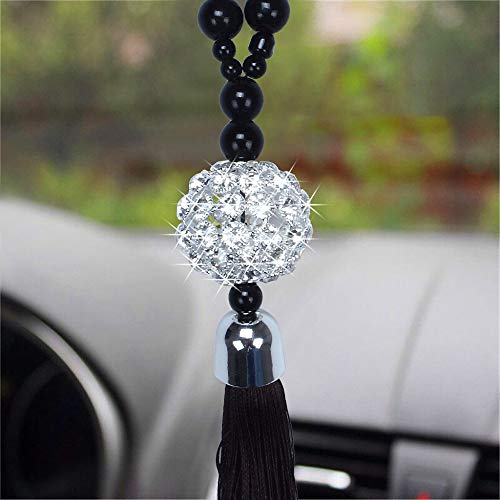 HMXA Colgante de Coches Espejo retrovisor cuelgan Piedras Buda Ornamento Réplica Bola de Cristal Lucky Charm Colgante Ahorcamientos Auto Interior (Color : 01)