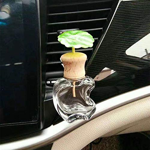 HMXA Perfume de Coches Clip Hierba Olor del ambientador de Aire Auto de la decoración Salida de la Botella vacía Vent Ornamento Regalo de Accesorios Sin perfumes (Color Name : Square)