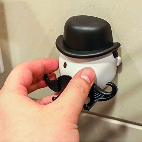 HNYG Soporte para maquinilla de afeitar con ventosa, creativo soporte para afeitadora de caballeros, organizador de ducha de baño