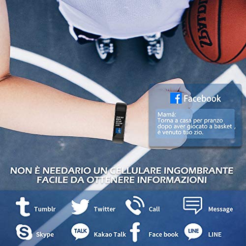 HOFIT Pulsera Actividad Reloj Inteligente Fitness Tracker Podómetro Monitor de Sueño Contador de Calorías Pasos Rastreador de Ejercicios Reloj Salud Deportiva para Mujeres Hombres