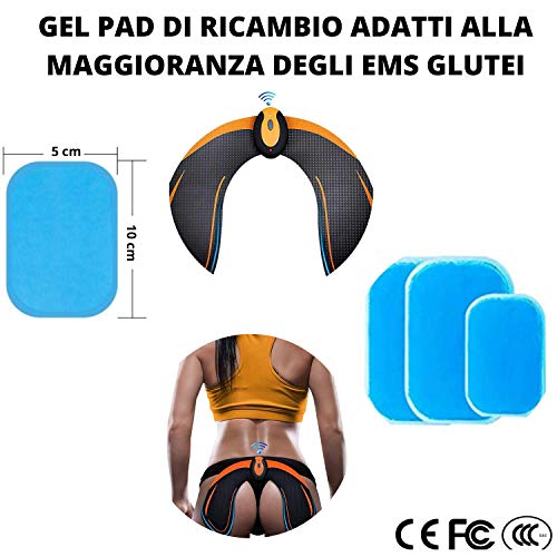 Hoja Gel Pad de Repuesto para EMS Electroestimulador Muscular Gluteos ABS, Accesorio para EMS gluteos Trainer, Reemplazo Electrodos 30 Piezas