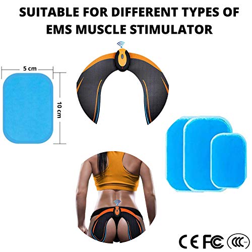 Hoja Gel Pad de Repuesto para EMS Electroestimulador Muscular Gluteos ABS, Accesorio para EMS gluteos Trainer, Reemplazo Electrodos 30 Piezas