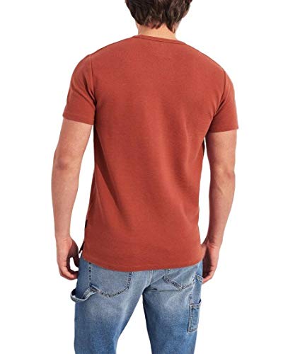 Hollister Camiseta acanalada de cuello redondo para hombre