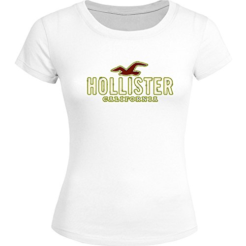 Hollister Logo DIY Printing For Ladies Womens T-Shirt tee Outlet