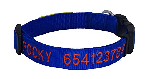 Holly Mascotas Collar de Perro Personalizado, de 24 a 72h lo tendrás en casa, Bordados Nombre y Número De Teléfono.