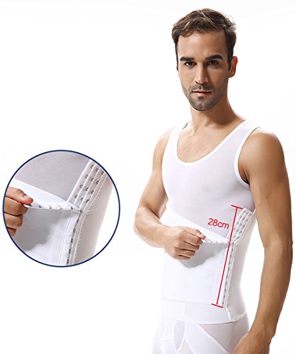 Hombre Body Shaper - Chaleco para Hombre - Ropa Interior de Efecto Adelgazante Elástico y Formar para el Vientre y la Pérdida de Peso y Grasa - Previene el Dolor de Espalda y Lumbares