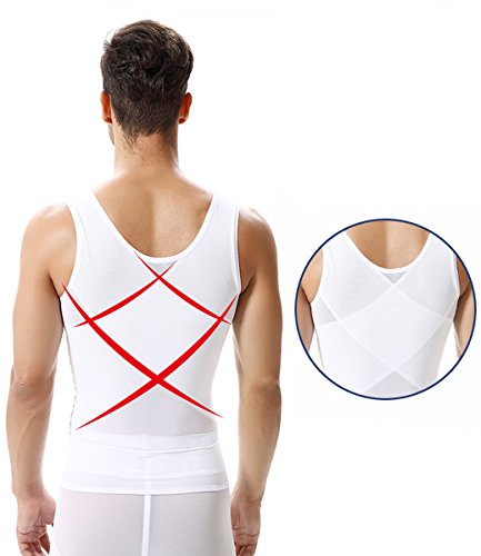 Hombre Body Shaper - Chaleco para Hombre - Ropa Interior de Efecto Adelgazante Elástico y Formar para el Vientre y la Pérdida de Peso y Grasa - Previene el Dolor de Espalda y Lumbares