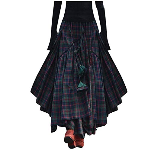 Hombre Mujeres Tela Escocesa Falda Escocesa Plisada Falda Clásico Falda De Gran Tamaño Unisex De Mujer De Rock para Mujer para Hombre Retro Tradicional Highland Vestido Irregular Rejilla del Tartán