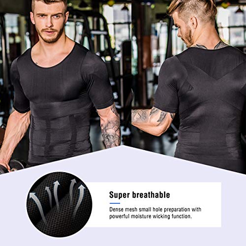 Hombres Body Shaper Chaleco Reductor Adelgazantes Camisa De Compresión Pecho Abs Abdomen Slim Tank Top Camiseta Corsés Deportivos