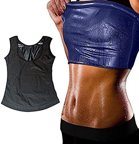 ¡Hombres y mujeres súper calientes de doble capa! Camiseta sin mangas que adelgaza adelgazante tonificante camiseta de neopreno chaleco camiseta de fitness efecto de sudor quemador de grasa deportivo