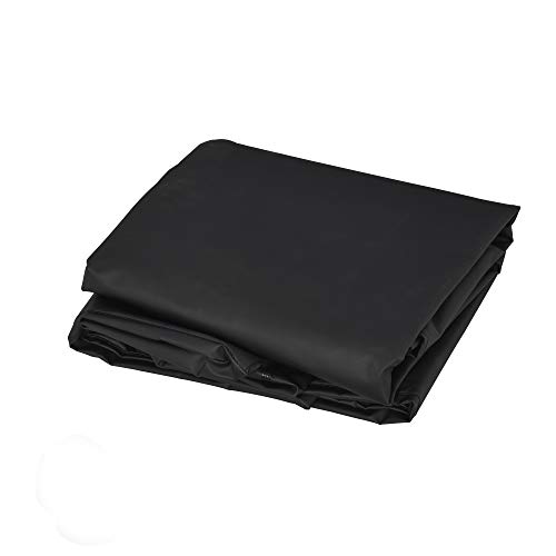 HOMCOM Cofre Bolsa de Techo Impermeable Plegable Baca de Coche con Tejido Resistente Portátil para Largo Viaje Capacidad 424 litros Carga 80 kg 114x87x45 cm Negro