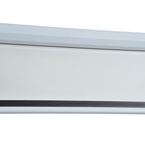 HOMCOM Pantalla del Proyector Eléctrica Portátil Universal Pantalla para Proyección Motorizada 84" 4:3 con Control Remoto Cine en Casa Presentaciones Colgada de Pared