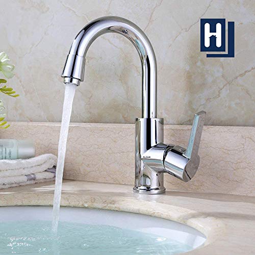 Homelody Grifo de Cocina 360° Giratorio Burbujeado extraíble Grifería fregadero monomando para cocina, baño o retrete Agua Fría y Caliente Cromado