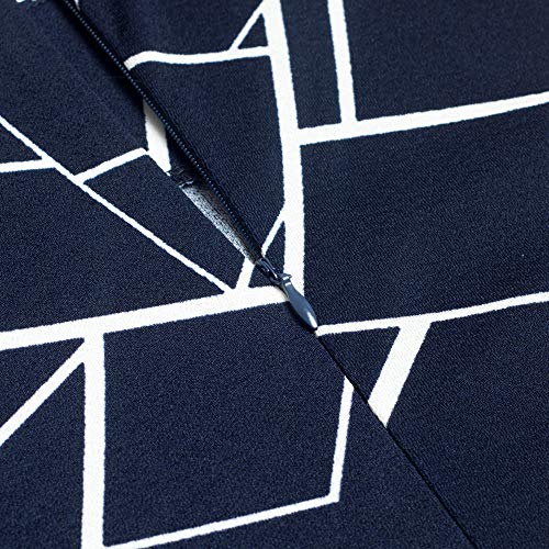 HOMEYEE Vestido de cóctel sin Mangas Bordado de la Vendimia de Las Mujeres UKA079 (EU 38 = Size M, Stripe)