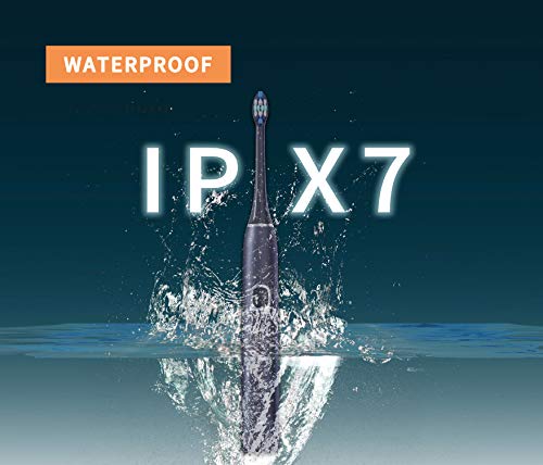 HOMMAND Cepillos de Dientes Eléctricos Sónico para Adultos con 5 modos, Cepillo Dientes Sonico con Inicio Suave con Cargador USB 8 Cabezales de Cepillo con Estuche incluido