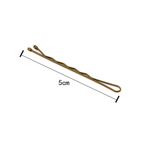 Homo Trends 300 piezas de agarraderas para el pelo, rubio de 1.97 pulgadas, pasador de pelo ondulado, para niñas y mujeres