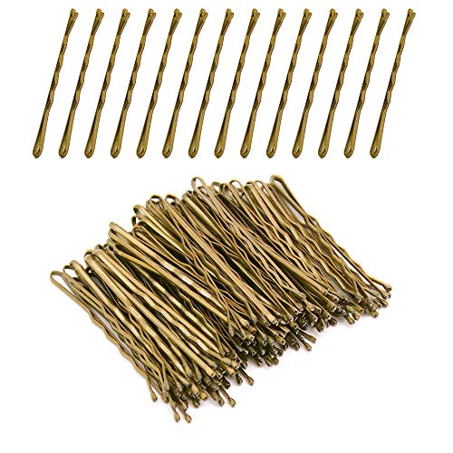 Homo Trends 300 piezas de agarraderas para el pelo, rubio de 1.97 pulgadas, pasador de pelo ondulado, para niñas y mujeres