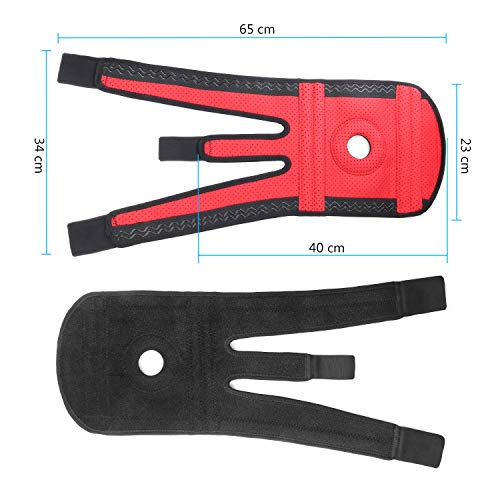 HOMPO Profesionales Rodillera Menisco Ortopédica - Rodillera Rotuliana Estabilizador Ajustable Seco Transpirable para ACL, MCL, LCL Recuperación de Lesiones y Fútbol, Negro