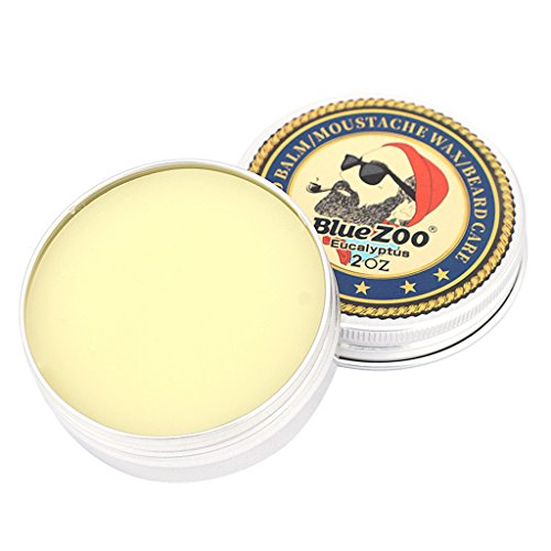 Homyl Acondicionador sin Enjuague y Bálsamo para Barba Beard Balm para Hombres, Reduce el Frizz, Bucles y Descansos - Fabricado en Cabello Suave Beard y Elimina la Piel Seca - Eucalipto