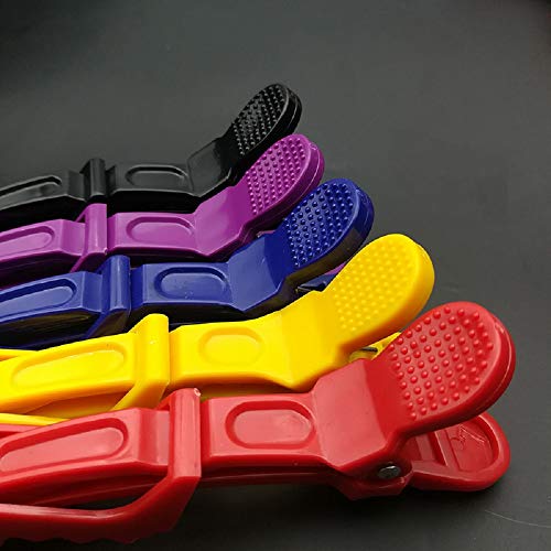 HOSTK 30 PCS Cocodrilo Pinzas para el cabello de cocodrilo Clipper para el cabello grueso antideslizante Peluquería Grietas de partición para mujeres Niñas Estilismo Corte de plástico