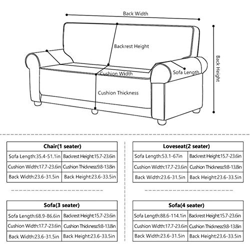 HOTNIU Funda Elástica de Sofá Funda Estampada para sofá Antideslizante Protector Cubierta de Muebles (Tres Plazas, Pattern #Hyy)