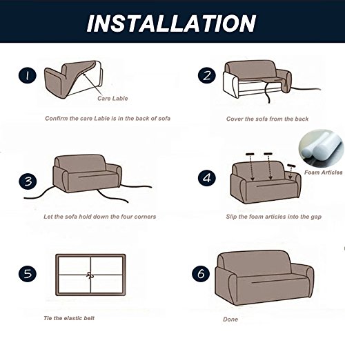 HOTNIU Funda Elástica de Sofá Funda Estampada para sofá Antideslizante Protector Cubierta de Muebles (Tres Plazas, Pattern #Hyy)