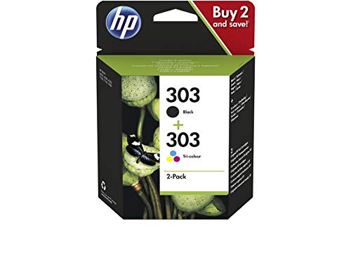HP 303XL 3YN10AE Negro y Tricolor, Pack de 2, Cartuchos Originales, para impresoras de inyección de tinta HP serie Tango, HP Envy serie 6200, 7100 y 7800