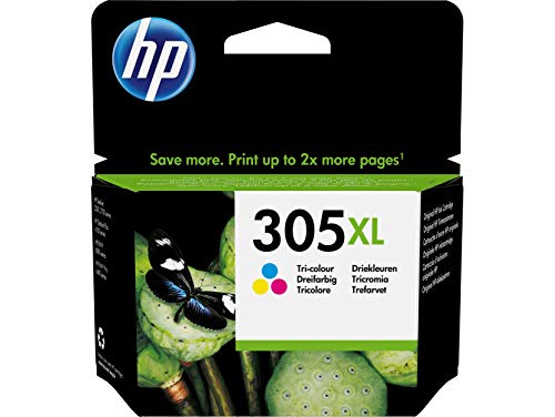 HP 305XL 3YM63AE, Cartucho de Tinta Original de Alto Rendimiento, Tricolor, Compatible con impresoras de inyección de Tinta HP DeskJet Series 2700, 4200, Envy Series 6020, 6030, 6400, 6430