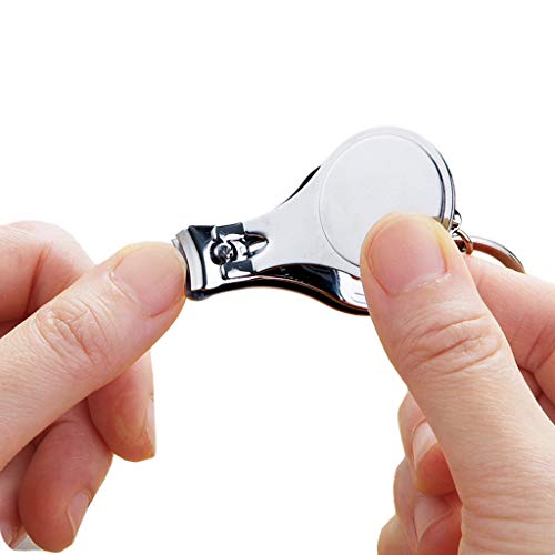 Hqiyaols Keychain España Santa Maria del Naranco Oviedo Cortaúñas Abridor de Botellas Lima de uñas Llavero Cristal Acero Inoxidable Multifuncional Recuerdo Regalo