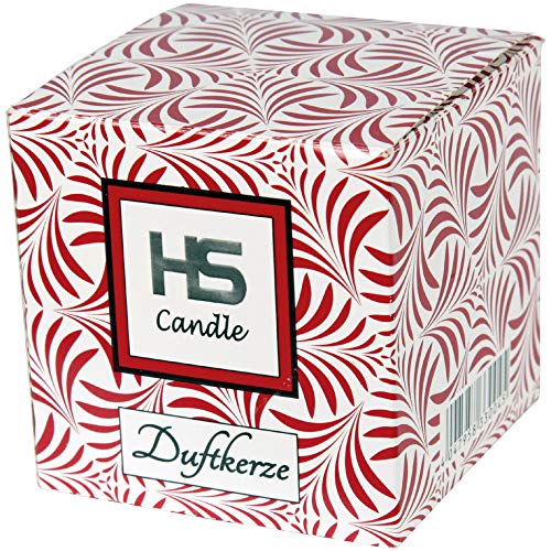 HS Candle - Vela aromática (en cristal, 190 g, duración de hasta 50 horas), diseño de rosas
