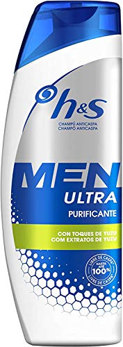 H&S Men Ultra Purificante Champú Anticaspa 600 ml, Las Notas De Yuzu Proporcionan Una Sensación Ultrapurificante