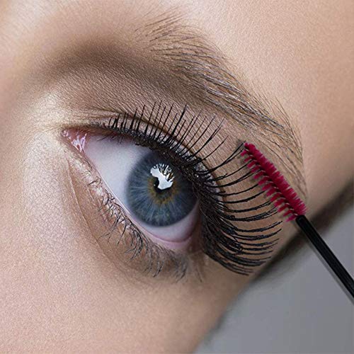 Huapan Cepillos para Pestañas y Cejas, Varita de Rímel Brocha Desechable y Profesional Pincel para Maquillaje de 6 Colores (300 PCS)