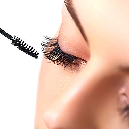 Huapan Cepillos para Pestañas y Cejas, Varita de Rímel Brocha Desechable y Profesional Pincel para Maquillaje de 6 Colores (300 PCS)