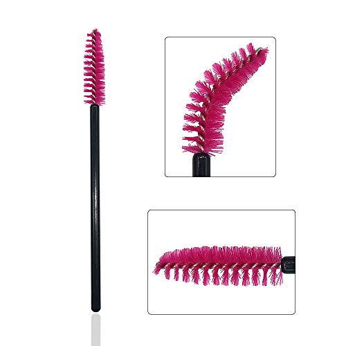 Huapan Cepillos para Pestañas y Cejas, Varita de Rímel Brocha Desechable y Profesional Pincel para Maquillaje de 6 Colores (300 PCS)