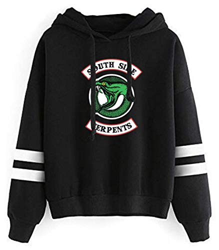 HUASON Riverdale Hombre Mujer Sudadera con Capucha Serpiente Logo Sweatshirt Unisex Pullover de Moda Deportiva Streetwear (M)