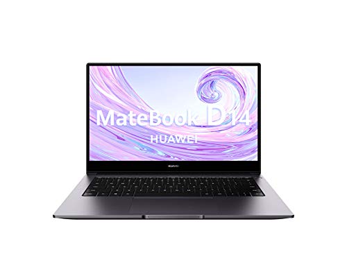 Huawei Matebook D 14 - Ordenador Portátil de 14" FullHD (AMD Ryzen 5 3500u, 8 GB RAM, 512 GB SSD, Multi-Screen Collaboration, Sensor de Huella, Windows 10 Home), Space Gray, Teclado QWERTY Español