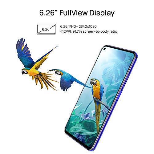 Huawei Nova 5T, Smartphone (6 Gb Ram+128 Gb Rom, 5 Cámaras Ia, Fullview Display, Sensor de Huella Lateral, 3750 Mah) Dual-Sim, Android, USB, Android, 6.26'', Morado