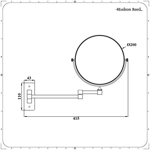 Hudson Reed Espejo de Aumento Ajustable con Cara Posterior