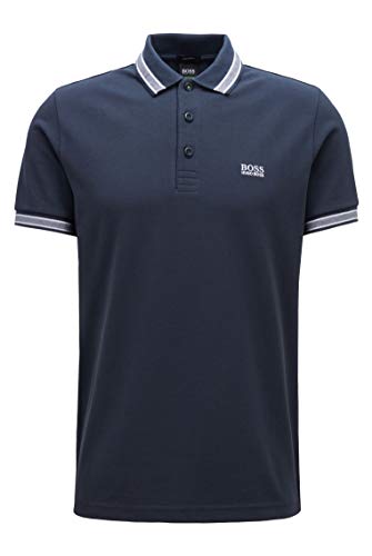 Hugo Boss Green Polo de arroz azul marina para hombre, azul, XL